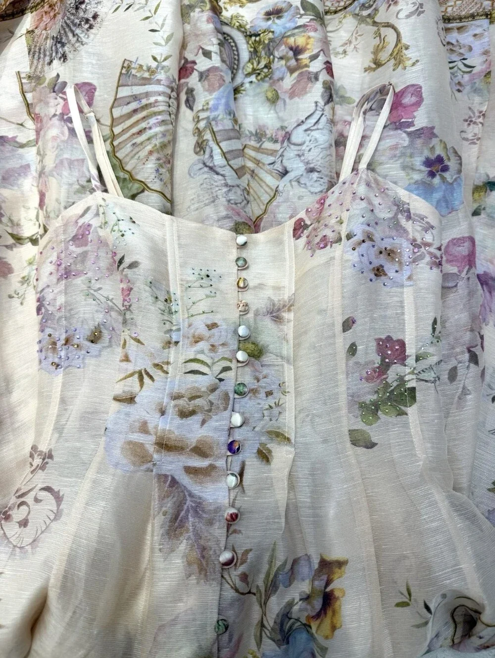 Camilla corset dress with long flared skirt In Adorned in aranjuez - Picture 14 of 15